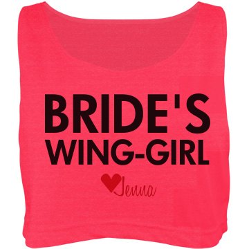 Wing-Girl w/Back Misses American Apparel Neon Oversized Crop Tank