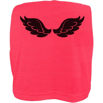 Wing-Girl w/Back Misses American Apparel Neon Oversized Crop Tank