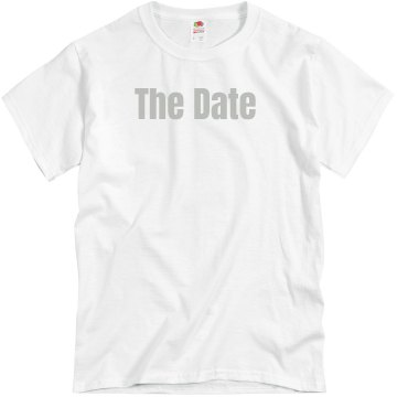 Save The Date w/Back Unisex Basic Gildan Heavy Cotton Crew Neck Tee