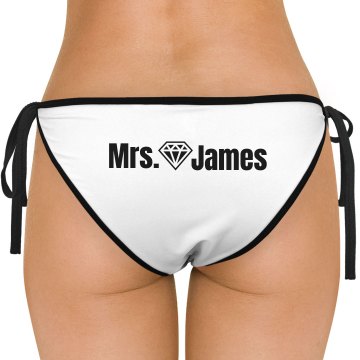 Mrs. James Diamond Swim  American Apparel Nylon Tricot Side-Tie Bikini Swimsuit Bottom