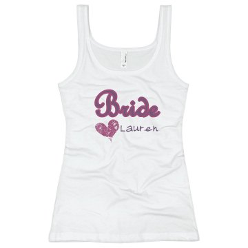 Bride Tank Junior Fit Basic Bella 2x1 Rib Tank Top