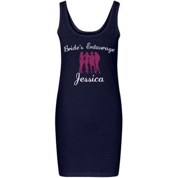 Bride's Entourage  Junior Fit Bella Sheer Longer Length Rib Tank Top