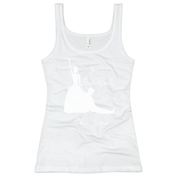 I Got One Tank Junior Fit Bella Sheer Longer Length Rib Racerback Tank Top