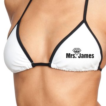 Diamond Swim Top American Apparel Nylon Tricot Triangle Bikini Swimsuit Top