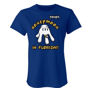 Honeymoon in Florida Junior Fit Bella Crewneck Jersey Tee