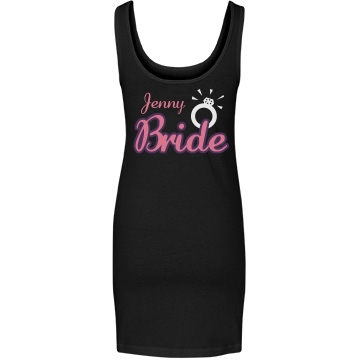 Vegas Bachelorette w/Back Junior Fit Bella Sheer Longer Length Rib Tank Top