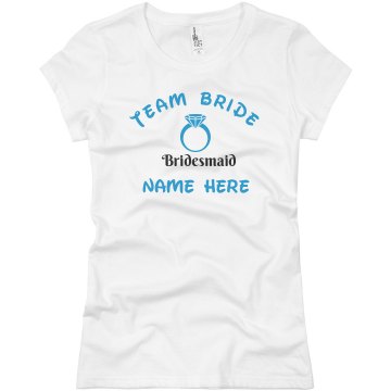 Team Bride With Ring Junior Fit Basic Bella Favorite Tee