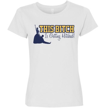 Hitched Bride Tee Junior Fit Bella Sheer Longer Length Rib Tee