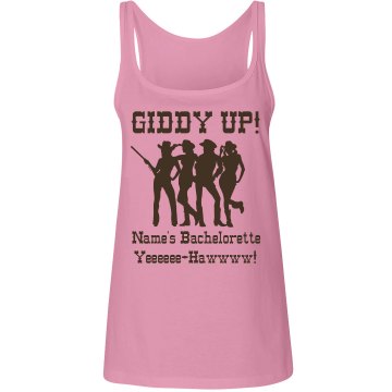 Cowgirl Up Junior Fit Bella 1x1 Rib Ringer Tee