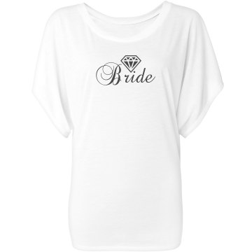 Bride Fashion Tee Misses Bella Flowy Draped Sleeve Dolman