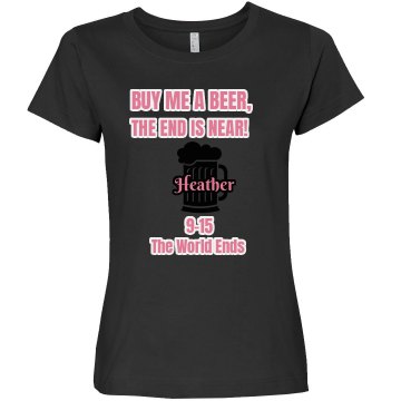 Buy Me A Beer Tee Junior Fit Bella Sheer Longer Length Rib Tee